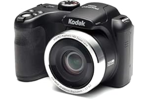 KODAK Pixpro AZ252 - Cámara DigitalBbridge 16 MP, Zoom Optico 25X, Video HD 720p, Gran Angular 24 mm, Estabilizador Optico de Imagen, Pantalla LCD 3" - Negro