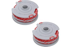 FREEASY Strimmer Wire, 2 PCS Strimmer Spool Line Compatible with Flymo FLY021/513937190 Grass Cutter Trimmer Wire, 1.5mm Double Line Autofeed Spools Replacement for Contour XT, Mini/Multi Trim Grass Trimmer