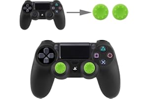 WORTEK Cabezales para mando de humbsticks analógicos, tapas protectoras de silicona para DualShock Gamepad Sony Playstation PS4 Pro, PS4, PS3, PS2, Xbox One X, Xbox 360, Nintendo Switch en verde