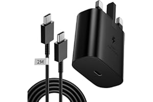 DRESZ 25W Samsung Fast Charger,Samsung USB C Plug PD 3.0 and 2M usb c charger cable,Samsung Charger Compatible with Samsung Galaxy S23/S22/S21/S20/S23+/S22+/S21+/A54/A53,iPad Other Type C Charger Devices