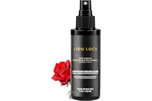 BEARD GAINS Lion Locs Rosewater Spray with Aloe, Essential Oils, Vitamins, and Glycerin | Organic Conditioner Spritz for Skin, Dreads, Dreadlocks (4oz)