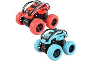 Syijupo Mostri Truck Giocattolo,2 Pezzi Inerzia Tirare Indietro Auto Rotazione a 360 Gradi Fuoristrada Giocattolo Auto Regali di Compleanno di Natale per Bambini Dai 3 Anni in Su