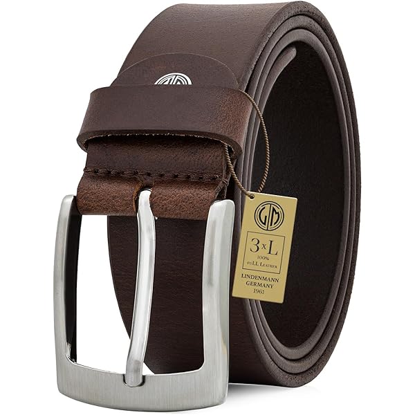 Volnerf rundsleder denim riem 4 cm | Hoge kwaliteit leren riem voor