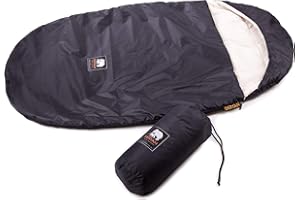 Deryan Sac de couchage - Pour enfant à partir de 1 an - Nuits sécurisées - Intérieur en coton - 125 x 67 x 2,5 cm - Avec sac de transport, noir, SL Bag