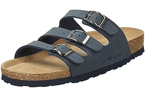 Rohde Alba Pantolette Damen Hausschuhe Sandale 5618 90 schwarz