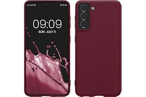 kwmobile Samsung Galaxy S21-fodral - ultratunt TPU och silikon med upphöjda kanter anti-fall - lila
