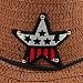 Healthy Clubs Children's Baby Boys Girls Straw Hat Western Cowboy Stars Pattern Summer Sun Cap