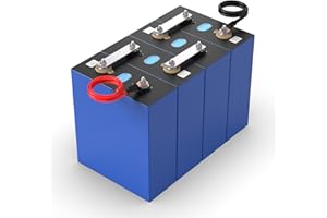 HXRFOAK LiFePO4 cellules 12V 280AH (3.2 * 4 packs) batterie à cycle profond avec phosphate ferreux Classe A Batterie de rechange au lithium pour voiture, moto, bateau, marine, voiturette de