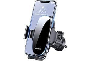 Miracase [Ultra-Stable Support Telephone Voiture Grille d'aération Universel [Rotation à 360 °] Porte Telephone Voiture Compatible avec Tous Les Smartphones 4.0''-7.0''