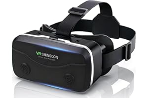SHREVNI VR Headset for Phone, Virtual Reality Headsets VR Glasses with HD Anti-Blue Light Lenses, Compatible with 5-7 Inch Phones, Virtual Reality Glasses (Black-HD)