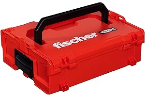 Fischer L Boxx FLB 136 Valigetta Porta Attrezzi Impilabile e Agganciabile, Cassetta Utensili Espandibile, Vuota, Compatibile per Sortimo, 508137, Rosso, Vuota