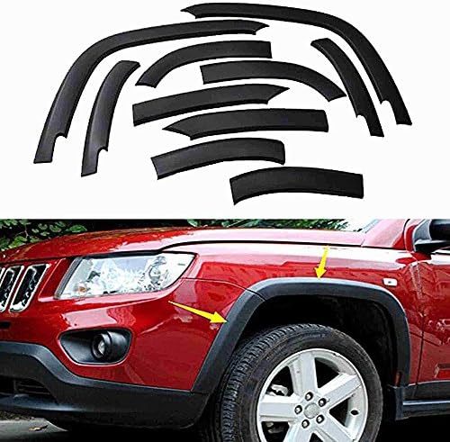 10 Pcs Wheels Fender Flares Cover Protector Molding For Jeep Compass 2011 2012 2013 2014 2015 2016