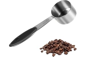 Wjelet Cuillère doseuse à café en acier inoxydable avec longue poignée pour café, thé, cacao, épices, liquides et ingrédients en poudre 30 ml