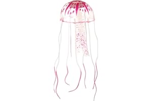 VOCOSTE Fish Tank Jellyfish Decoration, Aquarium Jellyfish Ornaments Pink