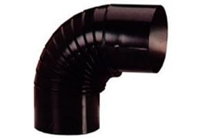 WOLFPACK LINEA PROFESIONAL Wolfpack 22011110 Codo Estufa Color Negro Vitrificado de 120 mm. 90°.