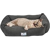 PureCanpati Cat Bed, Small Breed Dog Bed 55cm X 40cm Anthracite Color
