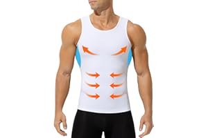 Mauro Kane Canotte Compressione Uomo, Shapewear Maglietta Contenitiva Snellente Intimo Sportivo Fitness Canottiera