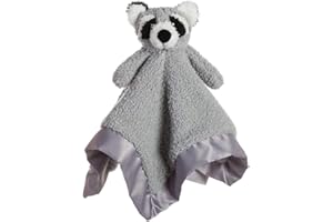 Apricot Lamb Stuffed Animals Raccoon Security Blanket Infant Nursery Character Blanket Luxury Snuggler Plush Lovey for Newborn Baby Doll Blanket(Raccoon, 13 Inches)