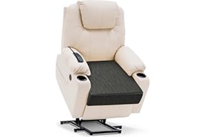 HAVARGO Großes Sitzkissen, doppellagiger Memory-Schaum Sitzkissen für Liegestühle, Sofas, Sessel, Dickes Kissen, 50 x 50 x 12cm – Schwarz