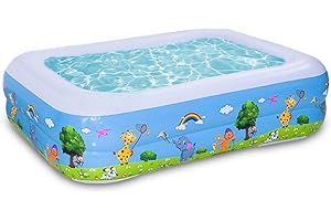 Sunshine smile Pataugeoire Gonflable, Piscine 120 x 85 cm, Piscine, Piscine Gonflable, Pataugeoire 3 Anneaux, Piscine Gonflable, Piscine Gonflable pour Enfants, Piscine pour Bébé, Baignoire Portable,