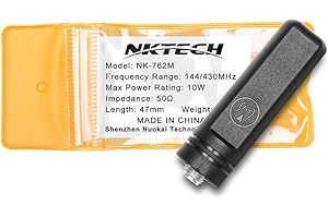 NKTECH, antenna dual-band SMA femmina per ricetrasmittenti BaoFeng UV-5R PLUS, DM-5R, UV-5X, GT-1, GT-3, GT-3TP, GT-5, GT-5TP, UV-5RA, UV-82, UV-5RTP, BF-UVB3, UV-9R e Yaesu, Kenwood Hyt, Wouxun