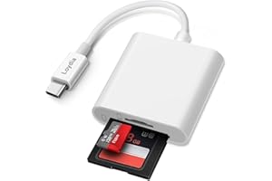 LOYDIA Lettore Schede SD USB C, Lettore di Schede di Memoria, 2 in 1 Lettore di Schede USB-C con Slot per Schede SD e TF, Adattatore SD USB C, Lettore di Schede SD/Micro SD per iPhone 15, Galaxy S24, Huawei