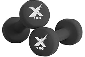 XN8 SPORTS Xn8 Neoprene Dumbbells Set of 2 – Non-Slip Hand Weights for Women & Men – Free Weights for Home Gym, Aerobics, Fitness & Strength Training – Ergonomic Dumbbell Pair (0.5kg to 10kg)