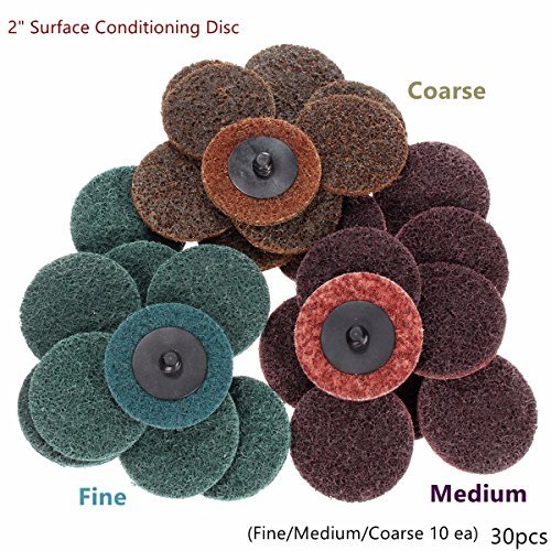 INSMA Schleifscheiben 2 Zoll 30 PCS Schnellwechsel SiC (Siliciumcarbid) Schleifpapier Polieren Disc R-Type (Fein / Mittel / Grob Polster)