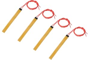 sourcing map värmefolie värmeplatta, 12 V 12 W polyimid värmedyna, 4 st | Självhäftande PI värmeelement folie 93 mm x 10 mm värmeremsor för konstant temperatur
