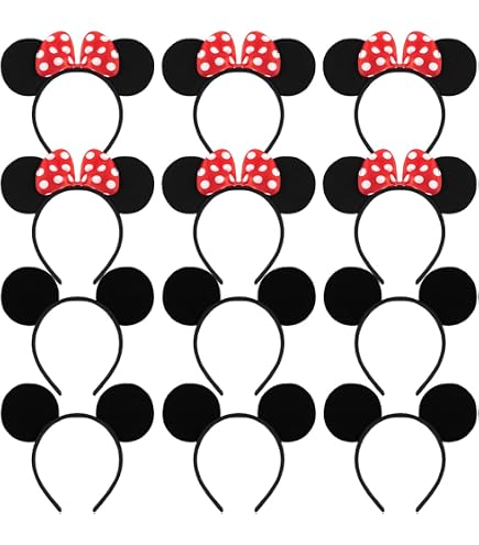 Set di orecchie e coda da topo fatte a mano, carine orecchie da topo bianche e rosa, fascia per capelli con orecchie da topo, coda da topo, pelliccia sintetica, costume da topo
