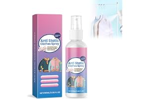 Antistatisk spray, 100 ml spray antirynkspray för kläder remover statisk skyddsspray styrkespray, antistatisk spray för kläder, textilier, möbler och bil, minskar statisk laddning