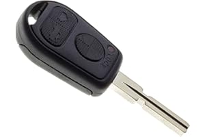 JONGO - Coque de Clé de Secours avec Lame Compatible avec BMW Série 3 (E36, E46), Série 5 (E39), Série 7 (E38) & Z3 | Boitier Clef Plip Voiture Télécommande 3 Boutons