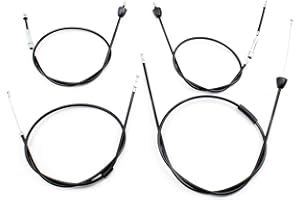 BISOMO Bowdenzug Set - Gas Bremse Starter Kupplung Simson Schwalbe Kr51/2 - FL - 38 mm