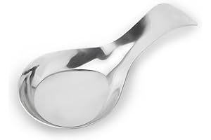 EVOKK Stainless Steel Spoon Rest 20cm, Polished Spoon Rest Kitchen, Durable Spoon Holder Tray for Cooking, Ladles & Tea Spoons