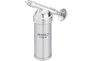 HAZET Mini-Fettpresse 2162M inkl. Schmiernippel in 50 und 90 Grad Ausführung - präzise Dosierung für loses Fett, Füllmenge 80 g - zum schmieren von Maschinen, Fahrrad-Ketten, Schlagschraubern uvm.