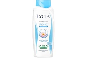 Lycia, Bagnoschiuma Delicato con Acqua Micellare e Fiore di Loto, Riduce la Sensazione di Secchezza, Deterge e Purifica Delicatamente, Adatto a Pelli Sensibili e ai Bambini, 750 ml