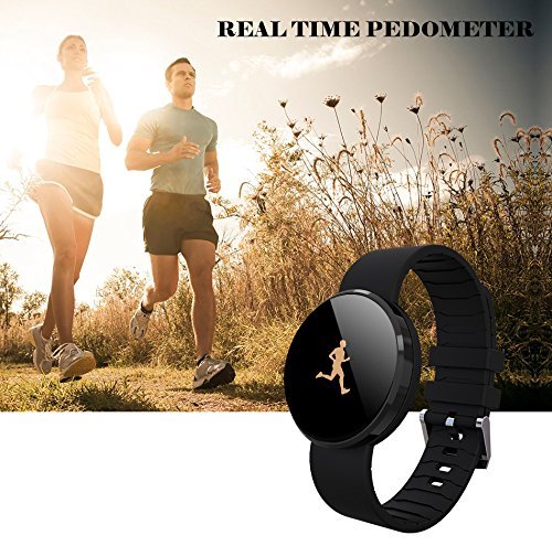 Fitness Tracker mit integrierter Herzfrequenzmessung am Handgelenk von Outry, wasserdichter Schrittzähler mit Anzeige von Schritten, Tagesziel, Kalorienverbrauch, Distanz, Schlafanalyse, Datum und Uhrzeit, Aktivitätstracker für Android und IOS(Generation 2) - 6