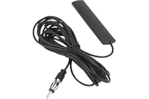 Qiilu ANT-309 Universel Voiture Radio FM Antenne Patch Aerial Pare-Brise Mont 5 M Câble