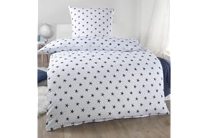 DreamHome Hochwertige Microfaser Bettwäsche Bettbezug 135x200 + Kissenbezug 80x80 Sterne Stars pink/blau, Design - Motiv:Design 2