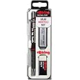 rOtring Tikky Mechanical Pencil, Lead and Eraser Set, 0.5 mm Pencil, 2D Tip, Medium Eraser, Burgundy, Set of 3