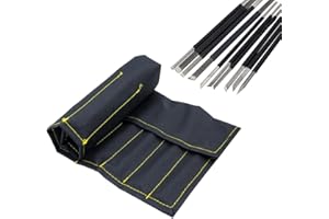 SUPVOX 10PCS Outil de Sculpture sur Pierre Ligne en Acier au Carbone Haute Ensemble de l'outil de Gravure