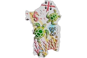 MUYU MAGNET Calamita da frigorifero in 3D a forma di mappa della Sardegna Italia con magnete per frigorifero, idea regalo