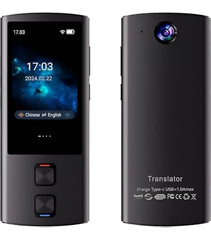 Traduttore Vocale AI Locadence – 144 Lingue, Precisione 99%, BT E Batteria 800 MAh, Bianco