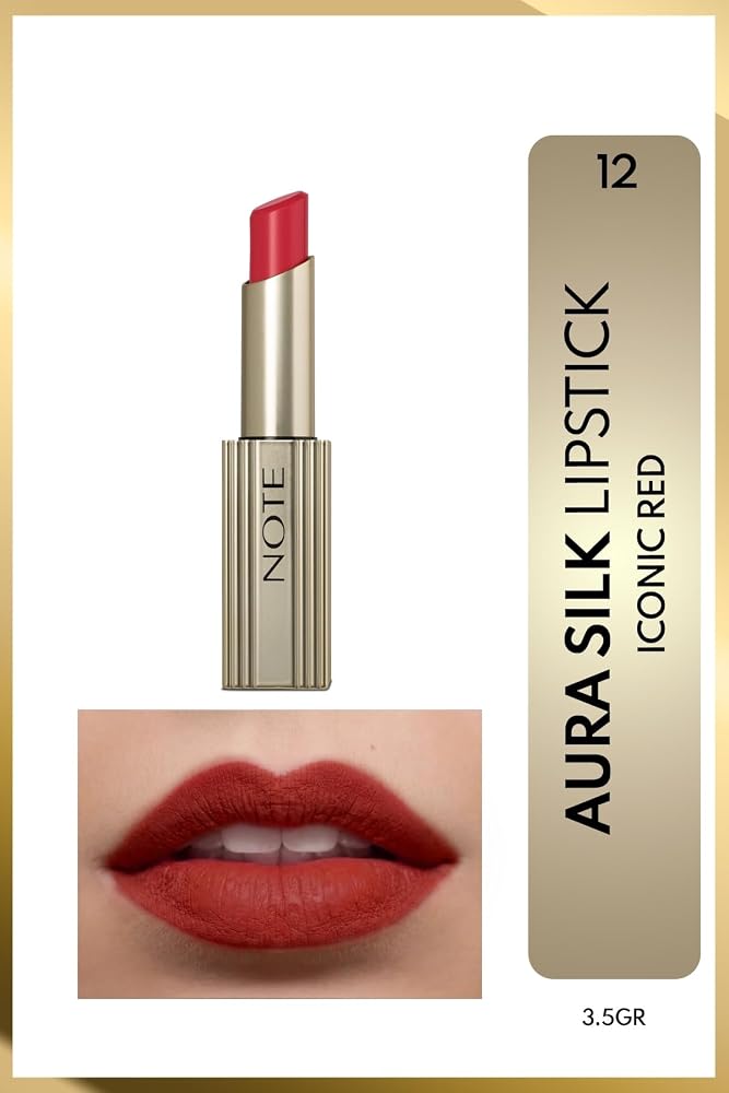 Aura Silk Lipstick 12 Iconic Red Kremsi Yarı Parlak Ruj - Kırmızı