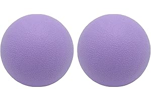 HAPPYSTREAM Hard Lacrosse Massage Ball Pack of 2. Firm Trigger Point Ball for Yoga Physical Therapy Myofascial Release Muscle Relaxer Acupoint Massage