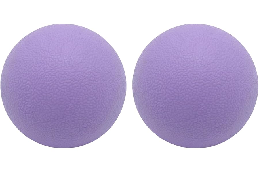 Hard Lacrosse Massage Ball Pack of 2. Firm Trigger Point Ball for Yoga Physical Therapy Myofascial Release Muscle Relaxer Acupoint Massage