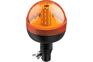‎AUTOUTLET AUTOUTLET LED Rundumleuchte, 40 LED Warnleuchten Amber Rundumkennleuchte Blinkleuchte 12V/24V, mit 3 Beleuchtungsmodi, R10 E9 Straßenverkehr Zulassung, Wasserdicht Staubdicht, für Traktor LKW PKW