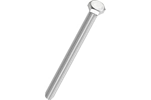 Kozelo 4 Pcs Hex Head Screws Bolts - [M8-1.25x100] 304 Stainless Grade A2-70 Steel Fully Threaded Hex Tap Metric Hexagon Head Machine Bolts Right Hand External Hex Drive, Silver