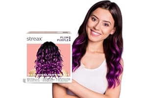 Streax Hair Colour Highlight Kit | Purple Hair Colour, Plum Purple - Pack of 1 I Enriched with Walnut & Argan Oil I Hair Colour for Women | Rich, vibrant, Easy to use, DIY Application