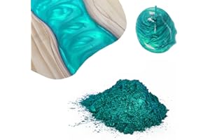 Resin Pro Pigments Sahara pour résine époxy, poudre de mica 10g pour travaux d'époxy, revêtements, plans de travail, tables, bricolage, arts et métiers, effet de mouvement (Blu vert)